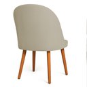 Ver imagem 6 de Kit 04 Cadeiras Poltrona de Jantar Luna Suede Capuccino Pés Palito Castanho - Pallazio