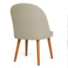 Kit 04 Cadeiras Poltrona de Jantar Luna Suede Capuccino Pés Palito Castanho - Pallazio - 6