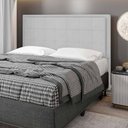 Ver imagem 2 de Cabeceira Cama Box Casal Canada 140 Cm Sintético MV Estofados Branco