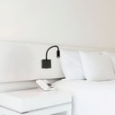 Ver imagem 3 de Arandela de Cabeceira Led Aine 3w Preto Usb 2,1a 3.000k Bivolt Branco Quente 210lm Ip20 - Nordecor 2