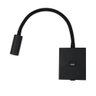 Arandela de Cabeceira Led Aine 3w Preto Usb 2,1a 3.000k Bivolt Branco Quente 210lm Ip20 - Nordecor 2 - 1