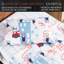 Ver imagem 2 de Conjunto de Lencol Solteiro Bouti 3 Pçs Jogo de Cama Infantil 200 Fios Super Macio:bombeiro