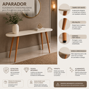 Ver imagem 3 de Aparador para Hall de Entrada Mesa Console Decorativa Canto do Café Sala Madeira e MDF