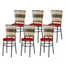 Ver imagem 1 de 6 Cadeiras para Mesa Preta Hawai Cappuccino Premium:vermelho