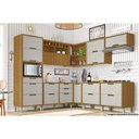 Ver imagem 5 de Kit de Cozinha Modulada 3 Peças Completa Nesher Imperatriz 2 Peças (Balcão + Aéreo) Freijo/Off