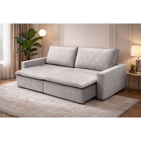 Sofá Cama Caixa Zero Florença 2,35m - Sofisticato