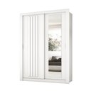 Ver imagem 2 de Guarda Roupa Solteiro 2 Portas Darvi com Espelho Direito Carraro Branco