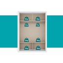Ver imagem 7 de Guarda Roupa Solteiro 2 Portas Darvi com Espelho Direito Carraro Branco