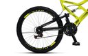 Ver imagem 3 de Bicicleta GPS 148 Dupla Suspensão e Freios V-Brake, Aro 26 Aero, 36 Raias, 21 Marchas Colli Amarelo 