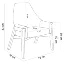 Ver imagem 5 de Poltrona Decorativa para Sala de Estar Sakura L02 Couríssimo Verde Musgo - Lyam Decor