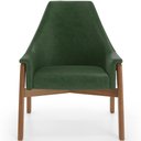Ver imagem 3 de Poltrona Decorativa para Sala de Estar Sakura L02 Couríssimo Verde Musgo - Lyam Decor