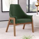 Ver imagem 2 de Poltrona Decorativa para Sala de Estar Sakura L02 Couríssimo Verde Musgo - Lyam Decor