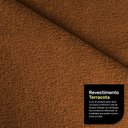 Ver mais imagens de Kit 02 Poltronas e 01 Sofá Bloom 160cm 02 Lugares com Pés de Madeira Bouclê Terracota - Desk