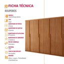 Ver imagem 6 de Guarda Roupa Casal Quioto Mdf com 8 Portas 4 Gavetas Moderna Mobília