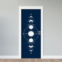 Adesivo de Porta - Fasees da Lua 3 - 1