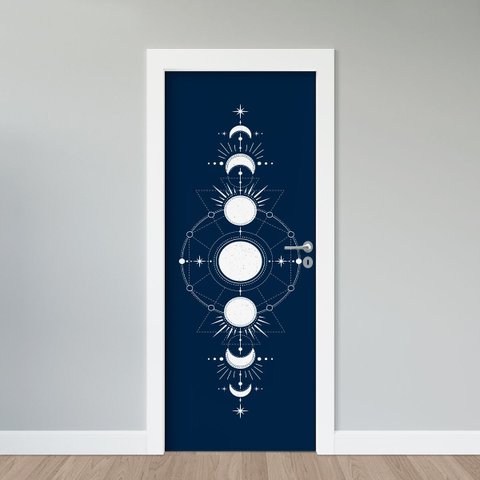 Adesivo de Porta - Fasees da Lua 3