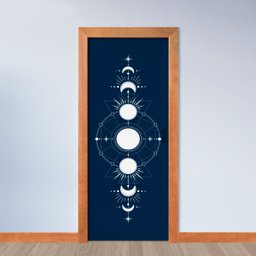 Adesivo de Porta - Fasees da Lua 3 - 2
