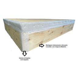 Cama Box Baú Viúvão Blindado Suede Bege Com 128Cm de Largura - 3