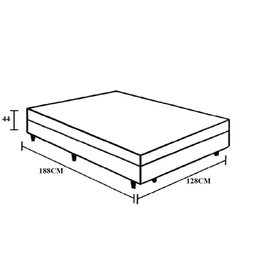 Cama Box Baú Viúvão Blindado Suede Bege Com 128Cm de Largura - 4