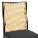 Ver imagem 6 de Cadeira Pérola Madeira Maciça com Telinha - Preto Assento Estofado Corano Preto