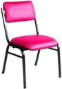Ver imagem 1 de Cadeira Empilhável para Auditórios Linha Hotel Smart Rosa