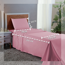 Ver imagem 3 de Jogo de Lençol Solteiro 400 Fios 3 Peças Toque Macio Aveludo Cama Infantil:rose