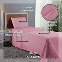 Ver imagem 5 de Jogo de Lençol Solteiro 400 Fios 3 Peças Toque Macio Aveludo Cama Infantil:rose