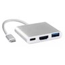 Adaptador OTG MHL Alumínio Tipo-C para HDMI / Micro USB Tipo-C Fêmea / USB-A - 1