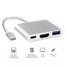 Adaptador OTG MHL Alumínio Tipo-C para HDMI / Micro USB Tipo-C Fêmea / USB-A - 8