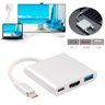 Adaptador OTG MHL Alumínio Tipo-C para HDMI / Micro USB Tipo-C Fêmea / USB-A - 4