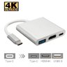 Adaptador OTG MHL Alumínio Tipo-C para HDMI / Micro USB Tipo-C Fêmea / USB-A - 3