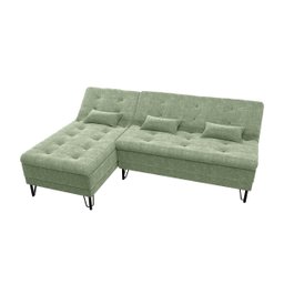 Sofá Cama Chaise Versátil 3 Lugares Boucle:boucle Oliva - 5