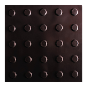 KIT 16 PÇS PISO TÁTIL PVC 25x25 ALERTA PRETO