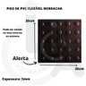 KIT 16 PÇS PISO TÁTIL PVC 25x25 ALERTA PRETO - 3