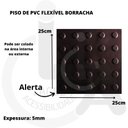 Ver imagem 3 de KIT 16 PÇS PISO TÁTIL PVC 25x25 ALERTA PRETO