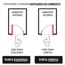 Ver imagem 3 de Porta Lambril com Puxador, Friso e Vidro Alumínio Branco Linha 25:Esquerda/ 210 x 90