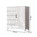 Ver imagem 4 de Cômoda Fit 1 Porta 4 Gavetas Branco - Santos Andirá