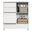 Ver imagem 3 de Cômoda Fit 1 Porta 4 Gavetas Branco - Santos Andirá