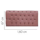 Ver imagem 2 de Painel Cabeceira Estofada Paris 160cm Cama Box Queen Suede Rose- Mabe Magazine