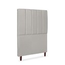 Ver imagem 3 de Cabeceira Estofada Cama Box Solteiro Carla 100cm Linho:cinza Claro