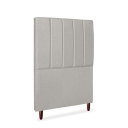 Cabeceira Estofada Cama Box Solteiro Carla 100cm Linho:cinza Claro - 3