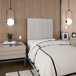 Cabeceira Estofada Cama Box Solteiro Carla 100cm Linho:cinza Claro - 2