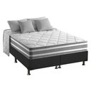 Ver imagem 1 de Cama Box Queen: Colchão Molas Ensacadas Anjos Masterpocket Duo Sono + Base Crc Suede Gray(158x198)