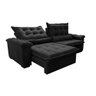 Sofá Retrátil e Reclinável 2,35m Cama Inbox Big Fresh com Softgel d40 Velupluma Preto - 3
