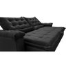 Sofá Retrátil e Reclinável 2,35m Cama Inbox Big Fresh com Softgel d40 Velupluma Preto - 6