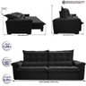 Sofá Retrátil e Reclinável 2,35m Cama Inbox Big Fresh com Softgel d40 Velupluma Preto - 8
