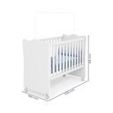 Ver imagem 2 de Quarto Infantil Doce Sonho Berço Simples Branco - Qmovi