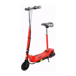 Patinete Elétrico com Banco Scooter 80kg Preto e Vermelho 24W - Vermelho - 1