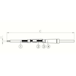 Alargador Expansivo Tipo a - M. 11,0 - 12,0mm com Guia - Ades - 2