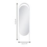 Espelho Decorativo de Chão Portal Fit Branco 150x43cm Oblongo - 4